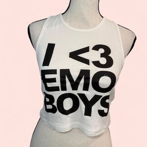 I HEART EMO BOYS CROP TANK 🖤